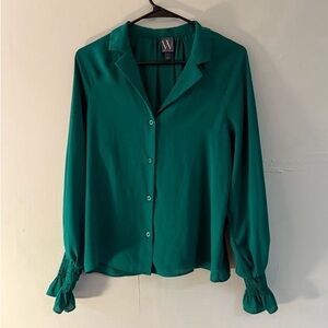 Worthington Green Button-Down Shirt